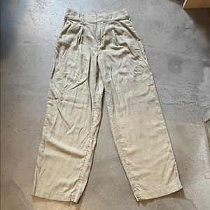 A New Day light khaki pleated trousers